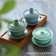 厂家功夫盖碗陶瓷茶具单品 哥窑 功夫茶具 盖碗 多选 批发