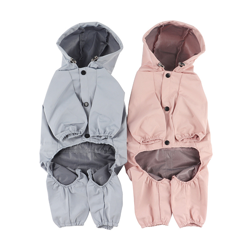 Psm Pet Dog Clothing Rain-Proof Breathable Reflective Clothing Dog Four-Legged Raincoat Dogs and Cats Supplies in Stock Wholesale