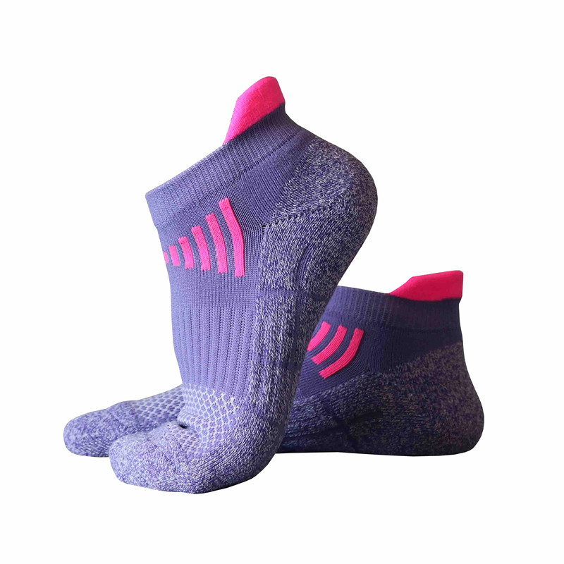 Factory Wholesale Athletic Socks Women's Towel Bottom Socks Anti-Friction Color Matching Mesh Breathable Socks for Running Outdoor Socks