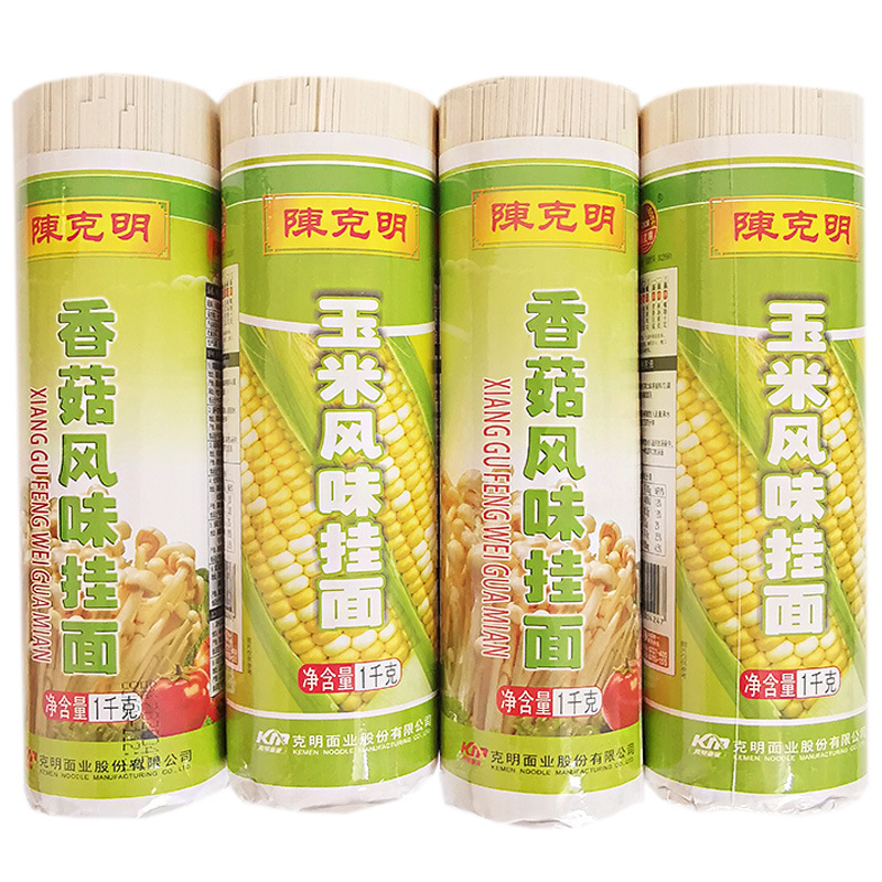 陈克明香菇玉米风味挂面爽滑劲道速食面条炒面凉拌面1000g筒