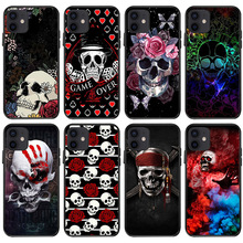 适用iPhone15手机壳 跨境新款11pro骷髅头手机壳Skull phone case