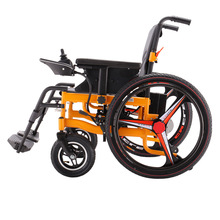 亚马逊畅销经济款钢车架奔驰轮设计可折叠残疾人电动轮椅