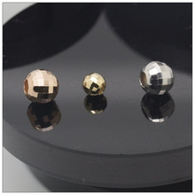 【正品】批发 18K金珠子镭射珠 G750间隔散珠2.5、3、4、5、6MM
