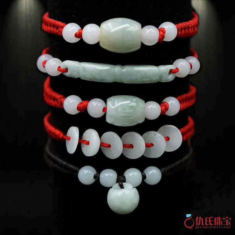 Jade Red Rope Bracelet Wrist String Rope Hand-Woven Stall Hot Sale Wholesale Yiwu Small Commodity Small Welfare