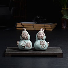 中秋礼品 新中式葫芦陶瓷家具客厅博古架摆件茶室酒柜装饰品