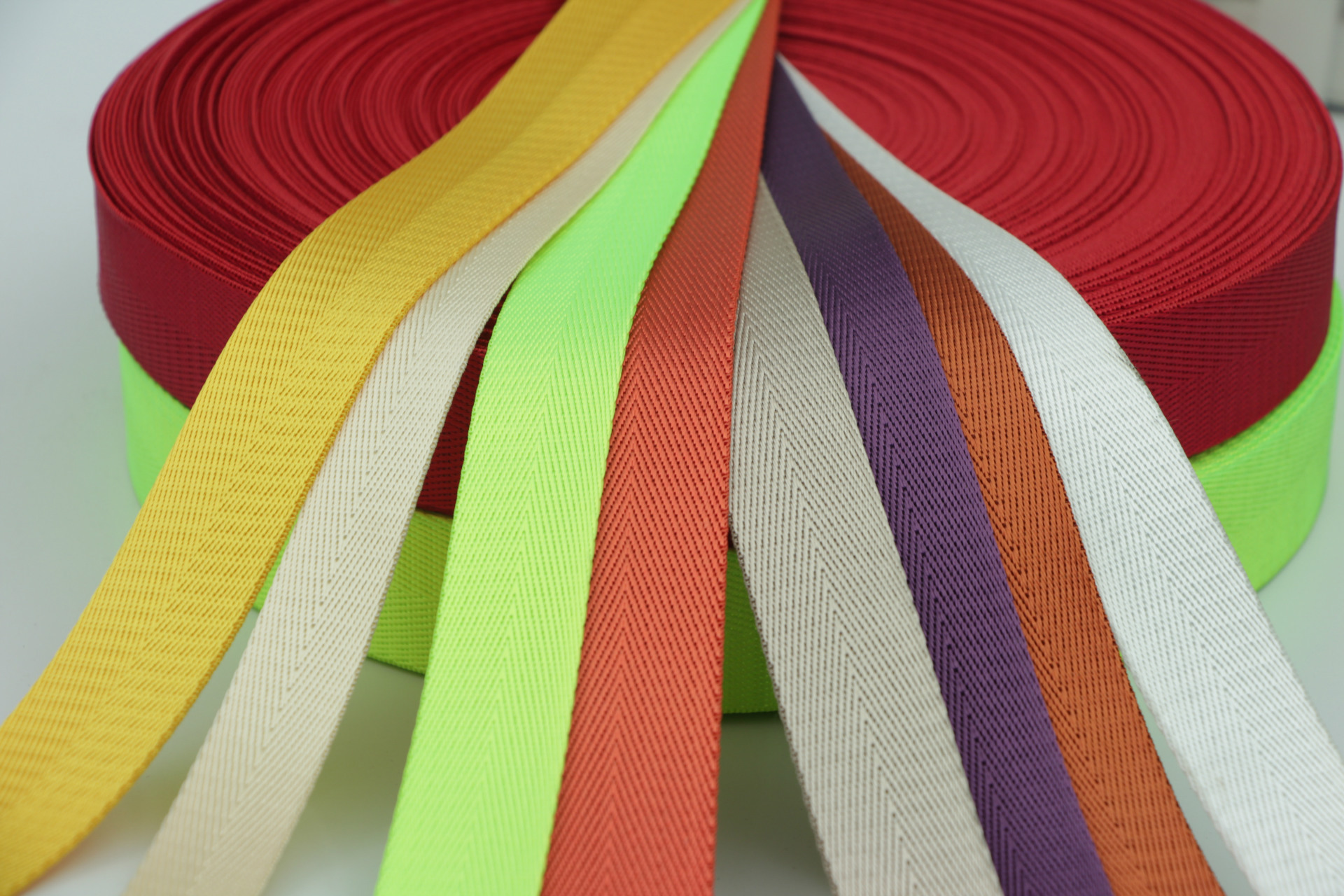 厂家批发仿尼龙织带人字纹平纹坑纹安全带电脑提花织带箱包织带