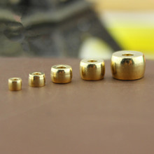 纯黄铜 桶珠 3-8mm铜筒珠 念珠DIY藏式佛珠配件 藏饰密宗隔珠批发