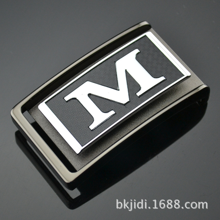 热卖外贸电商m字母皮带板扣扣头 男士品牌腰带扣东莞厂家批发代发