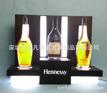 LED带灯亚克力洋酒展示架 高档亚克力酒架制品加工