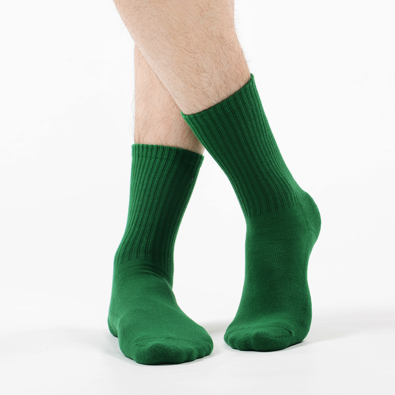 Meikan Thickened Terry-Loop Hosiery Men and Women Thermal Towel Socks Wholesale Mid-Calf Length Solid Color Children's Exercise Socks Winter