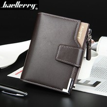 baellerry韩版休闲男士钱包多功能皮夹拉链搭扣三折零钱包 wallet