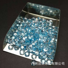 天空蓝托帕石大量现货，天空蓝托帕石枕8.0mm，925银饰半宝石，