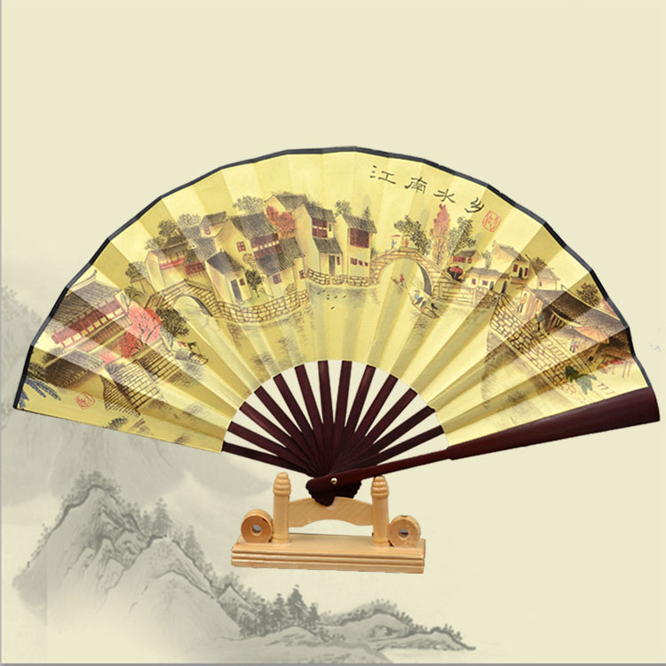 Blank Folding Fan Student Chinese Style Stall Folding Fan 8-Inch 10-Inch Antique Daily Scenic Area Fan Factory Wholesale