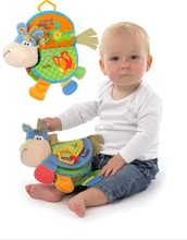 小驴牙胶动物撕不烂布书多功能认知益智响纸BB器婴幼儿童早教玩具