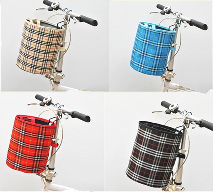 自行车车篮前车筐帆布折叠便捷车篓单车车篮子山地车车筐骑行装备