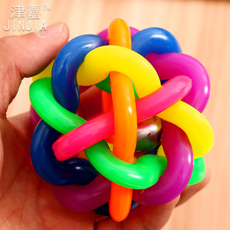 宠物彩色发声玩具球七彩铃铛编织球宠物狗狗玩具现货批发-阿里巴巴