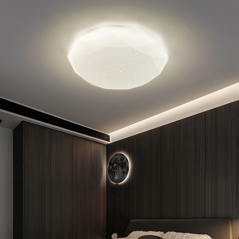 Bedroom Lamp Diamond Ceiling Lamp Nordic Modern Simple Creative Personality Warm Romantic Master Bedroom Children's Room Lamps