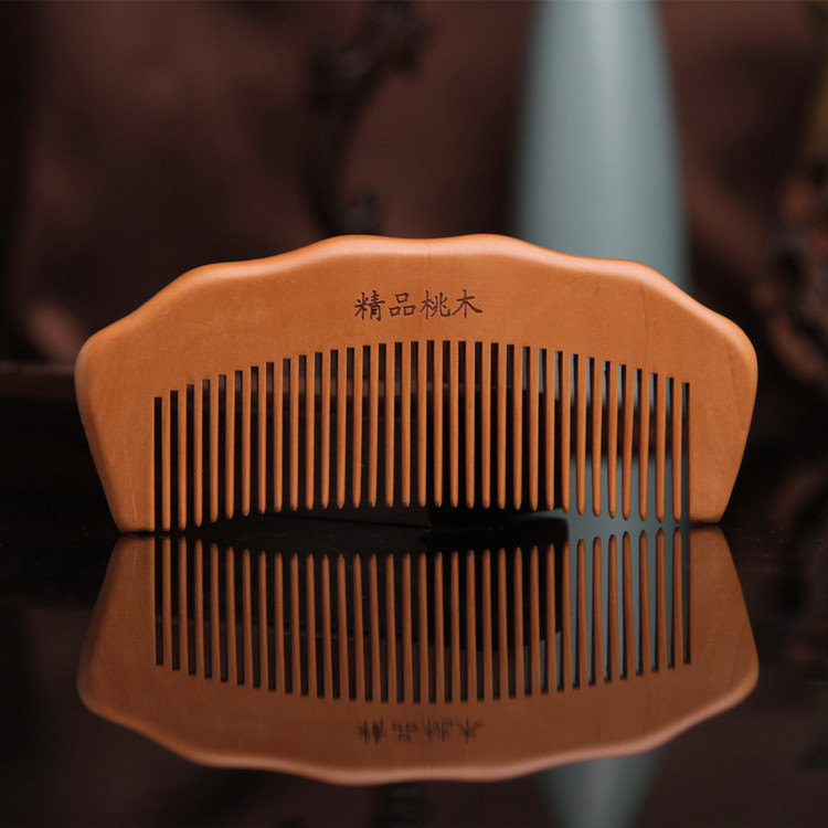 Free Logo Medium Size Mahogany Comb Wooden Comb Sub Anti-Static Wooden Comb Bag Comb Solid Wooden Comb Sub Picture Opening Gift Wooden Comb