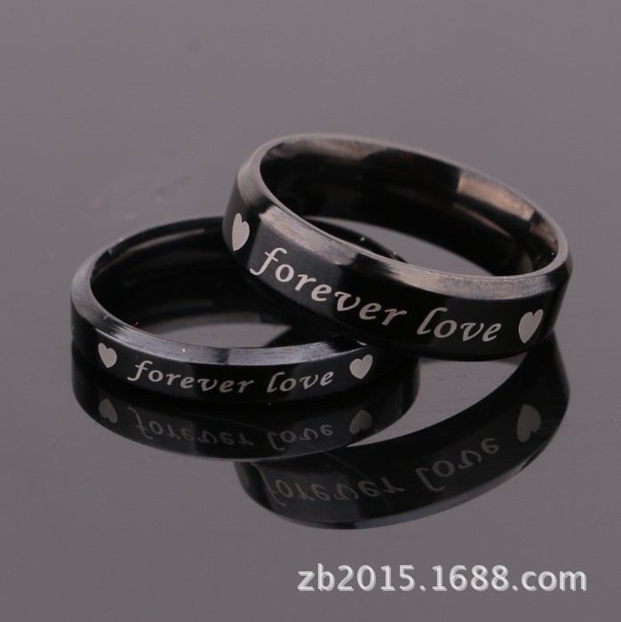 外贸热销款 forever love情侣戒指 男女戒指批发 情侣对戒指
