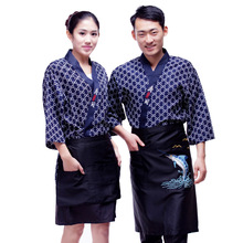 秋季日式和服厨师服酒店工装 韩国料理工作服 日本寿司厨师服
