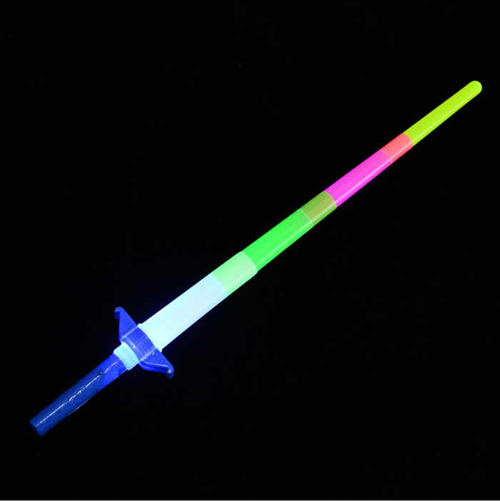 Large Retractable Light Stick Luminous Toy Four Sections Glow Stick Push Small Gift Night Market Stall Supply Wholesale