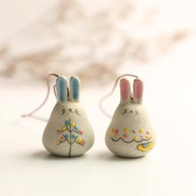 陶瓷风铃 陶瓷饰品 挂件 景德镇手工饰品 包包挂件 兔子铃铛挂件