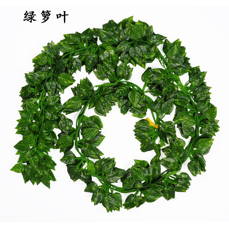 2 M Small Simulation Leaf Wholesale Green Leaves Simulation Ivy Leaves Vine Ivy Strip Artificial Green Leaf Leaves Vine Vine Artificial Flower