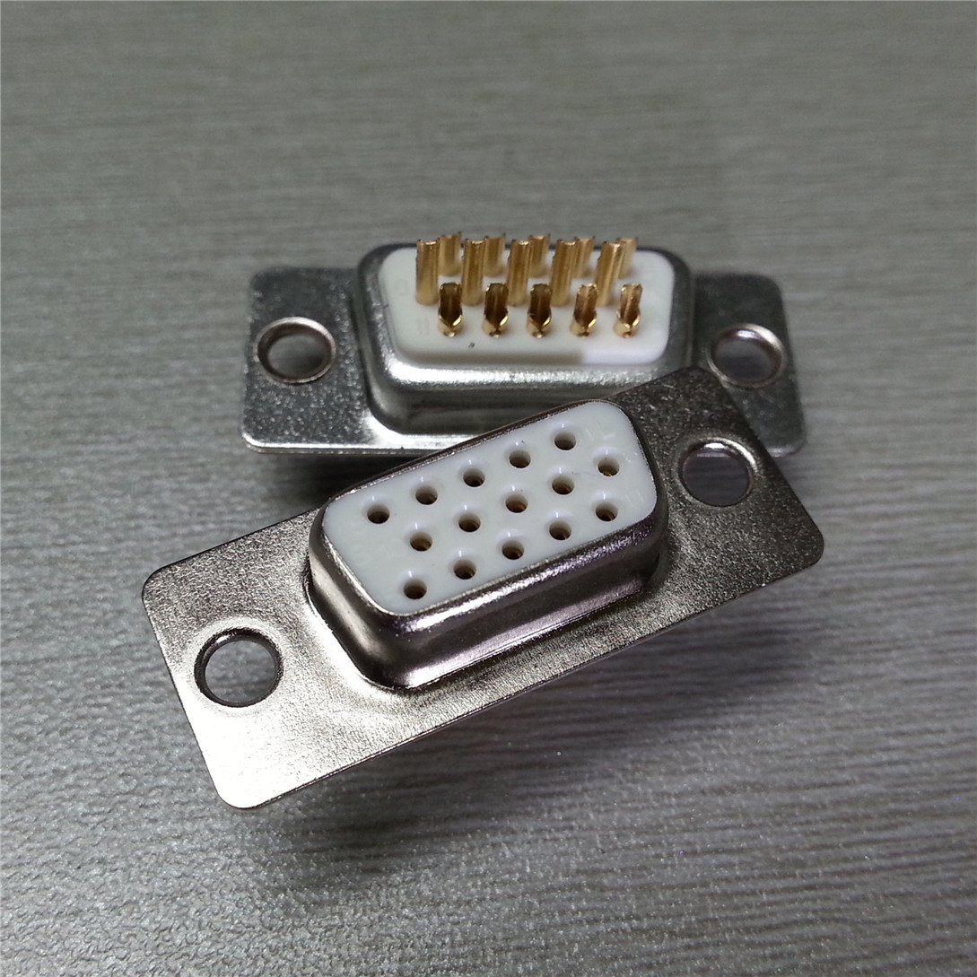 0版母头 rs232串口镀全金15pin母座连接器-阿里巴巴