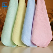 竹纤维方巾30*30蓝色竹节纱幼儿园宝宝小手帕素色平织通用小毛巾