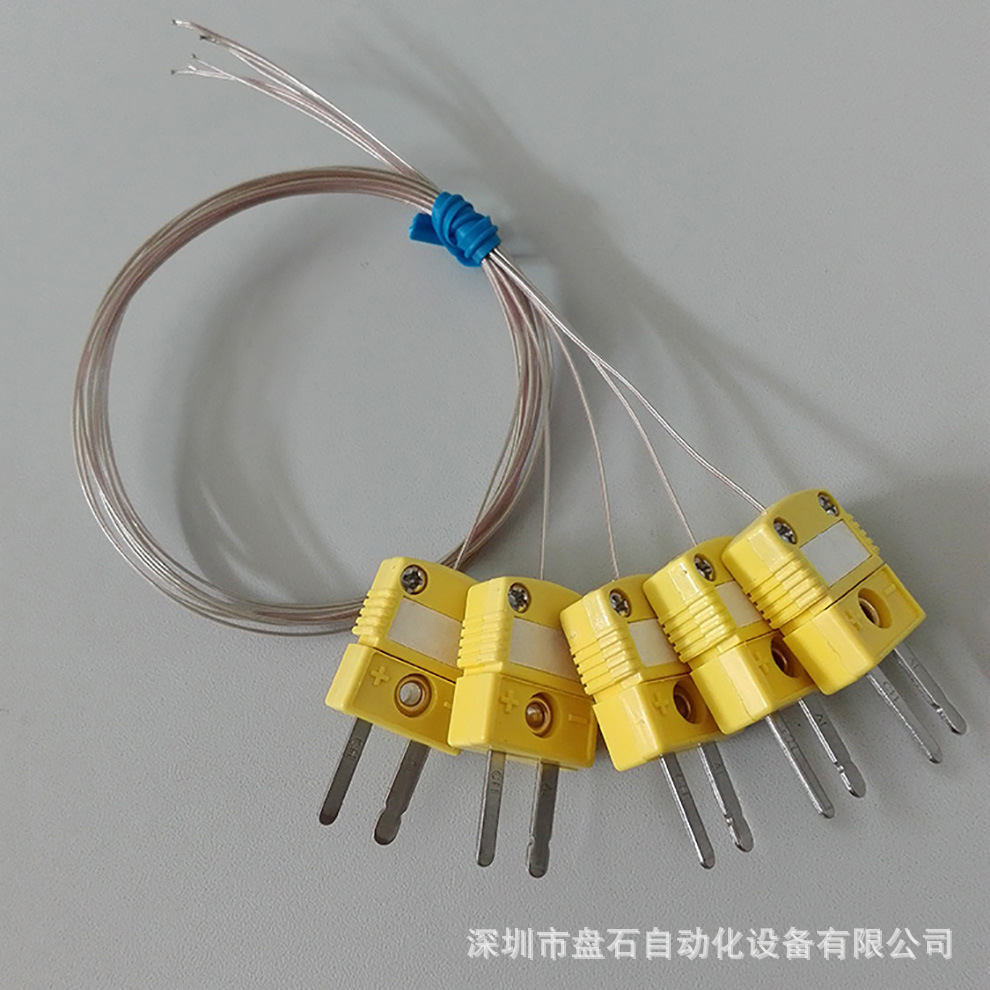 炉温测试仪用测温线热电偶线50厘米带插头k型测温线smt感温线