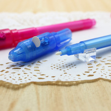 塑料大头UV隐形墨水灯笔紫外线led灯隐形荧光笔验钞魔术玩具笔