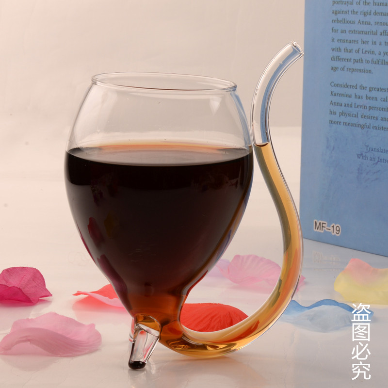 水晶透明玻璃酒杯创意吸血鬼酒杯红酒杯果汁杯子300ml-阿里巴巴