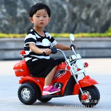 哈雷儿童电动摩托车男女宝宝可坐玩具车带音乐脚踏电瓶车一件代发