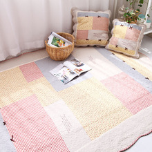 批发居家布艺韩式唯美田园全棉绗缝创意客厅卧室地垫爬行垫沙发垫