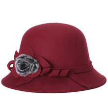 帽子女士2021秋冬新款韩版毛呢礼帽时装帽时尚防寒保暖女帽盆帽