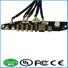 电脑机箱USB2.0*4 USB3.0*2+Audio+HDMI+DC+网络接口 PCB板载线