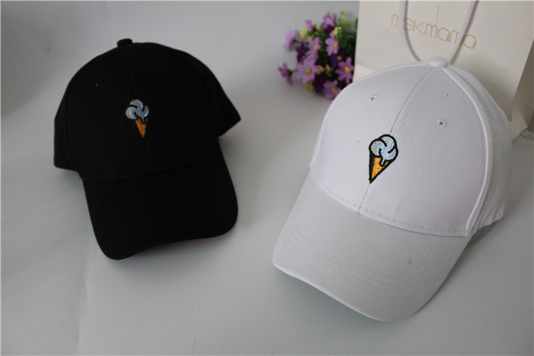 New Men's and Women's Spring and Summer Peaked Cap Korean Fashion Hip Hop Hat Casual Ice Cream Couple Sun Protection Baseball Cap