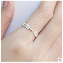 网红潮人同款s925纯银皓石麦穗戒指 软戒尾戒简约流行 女_阿里巴巴找