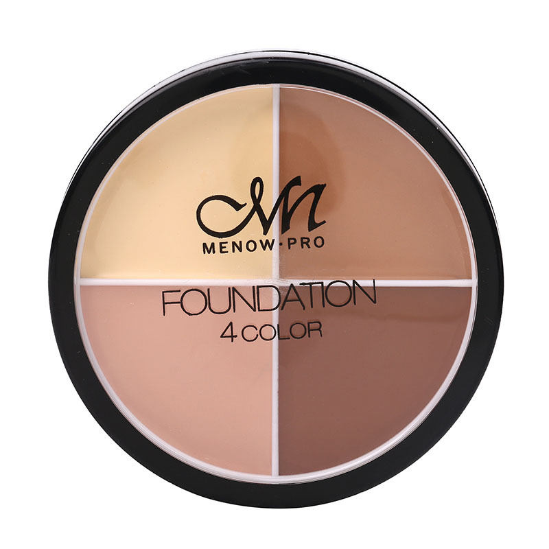 Cross-Border Makeup Menow Miele C14002 Foundation Cream Four-Color Concealer Color Adjustable Cosmetics