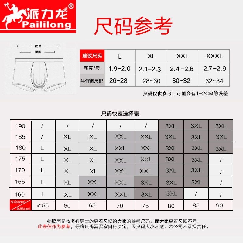 Factory Direct Sales Paililong Gift Box Men's Underwear Men's Modal Boxer Briefs Boxer Shorts Sexy Shorts