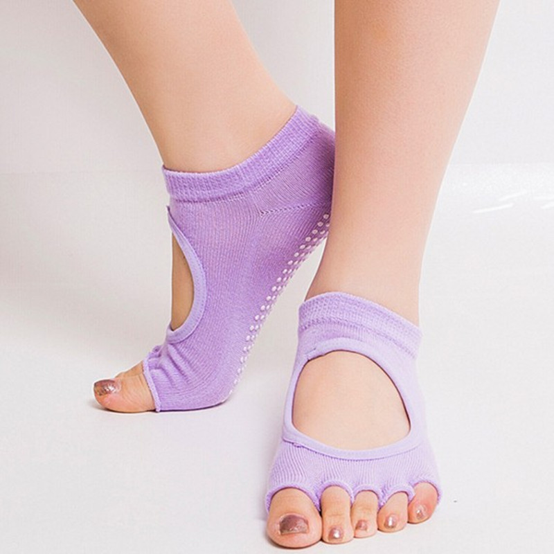 Factory Wholesale Yoga Socks Toe Socks Women Backless Peep Toe Socks Yoga Socks Sub Athletic Socks Room Socks Dance Pantyhose