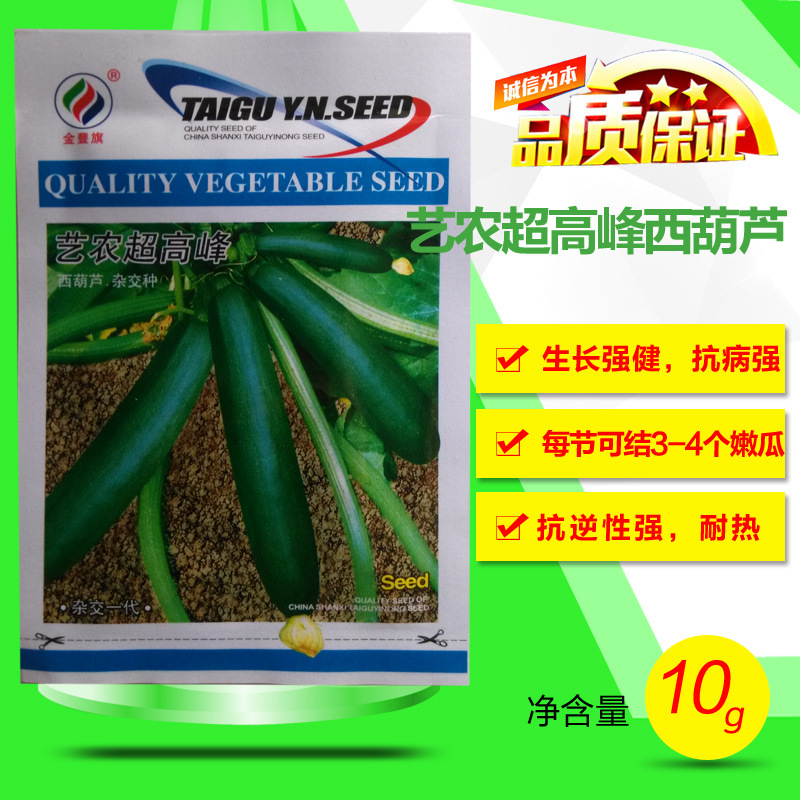 艺农超高峰青绿色西葫芦种子盆栽短蔓春夏秋冬季青菜黑皮西葫芦