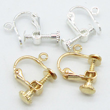 DIY手工饰品材料纯铜螺旋耳夹 法式耳环配件批发 螺丝耳夹耳环