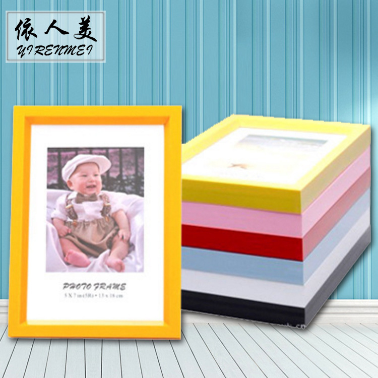 Wholesale Button Picture Frame 5/6/7/A4/Table A3/16-Inch Plastic Children's Puzzle Wall Hanging Photo Wall Photo Frame