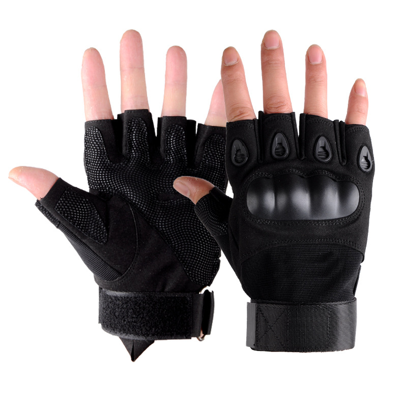 Military Fans Tactical Men's Half-Finger Gloves Outdoor Mountaineering Protection Wear-Resistant Non-Slip Fitness Cycling Training Fingerless Sports