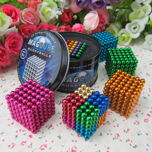 彩色彩盒装钕铁硼磁力球巴克球磁力珠魔方磁球方形磁块 彩色款