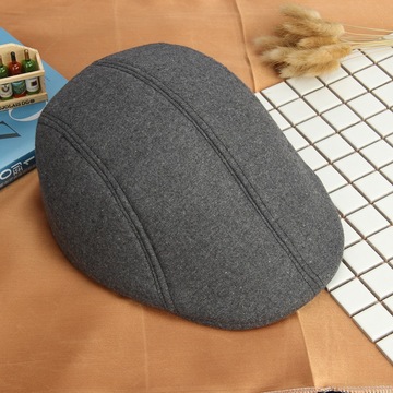春秋帽子 新款光板贝雷帽男士秋冬保暖 帽子