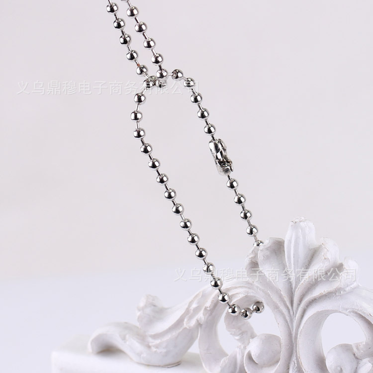 2.4mm Tag Chain Wholesale Diy Ornament Keychain Beads Chain Bead Necklace Material Iron Bead Necklace Necklace Chain