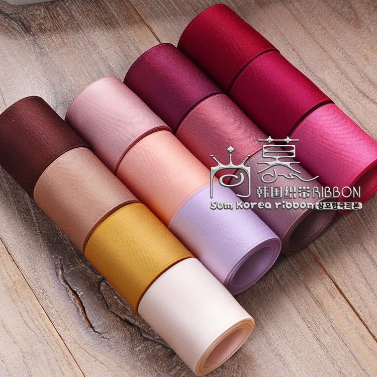 South Korea Polyester Cotton Ribbon Bow Ribbon Hair Accessories DIY Aromatherapy Pendant Gift Packaging Ribbon Clothing Material