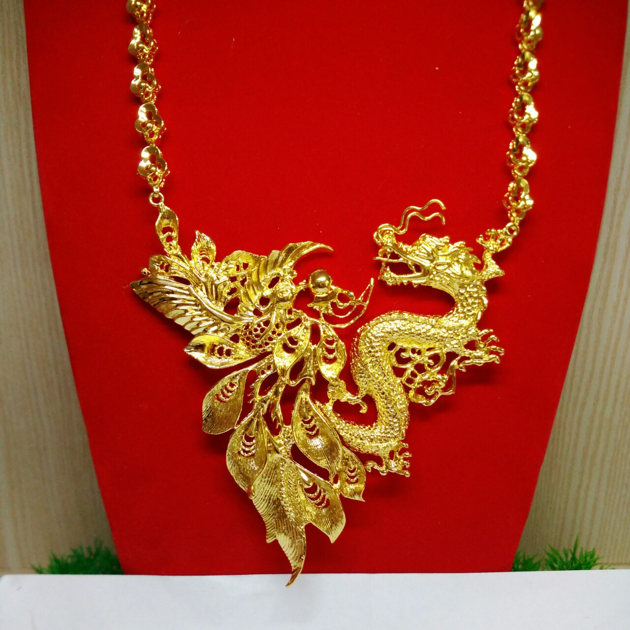 时尚热卖款婚庆龙凤大套链欧币金饰品 黄铜镀金首饰品保色-阿里巴巴